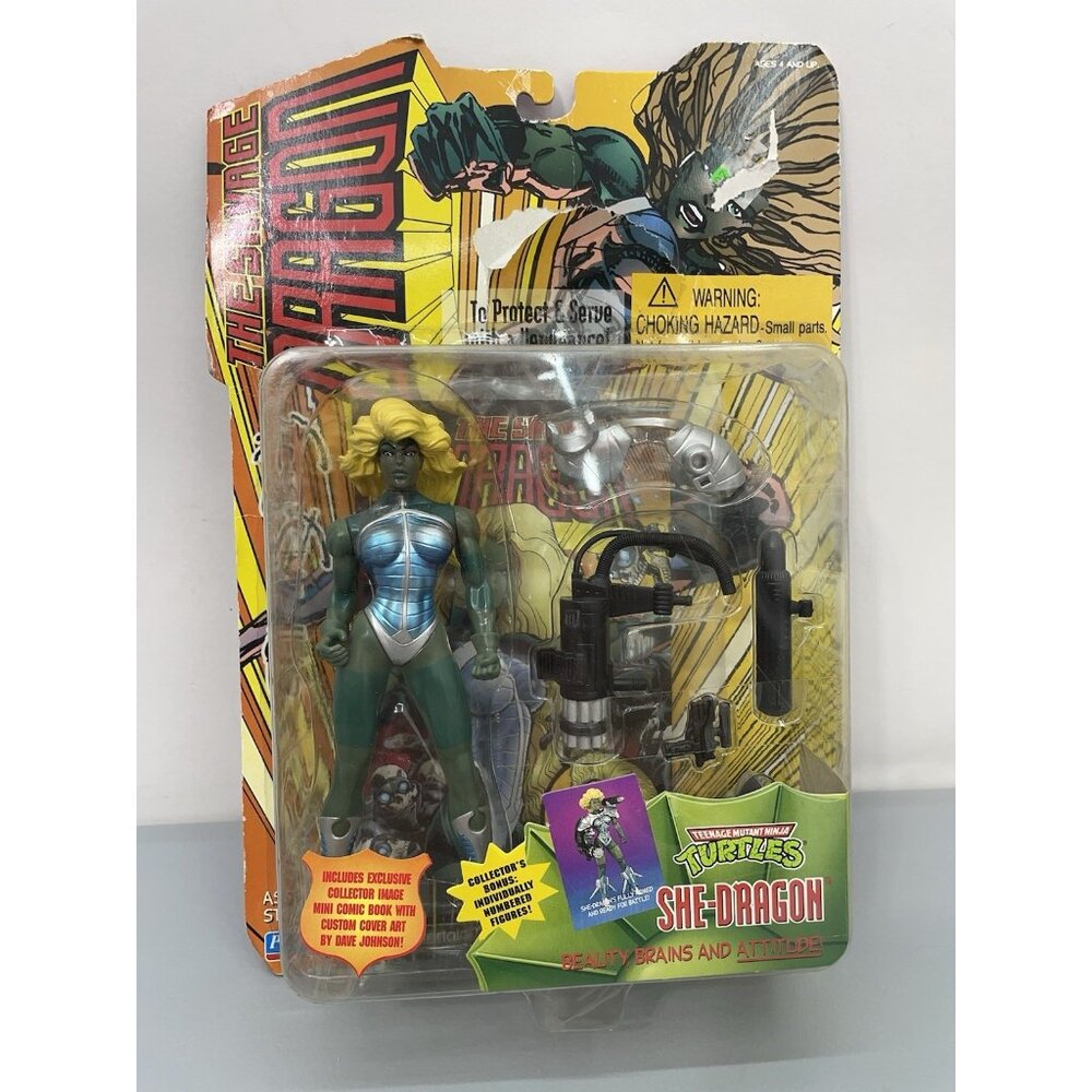 Vintage 1995 Playmates TMNT Savage Dragon She-Dragon Action Figure